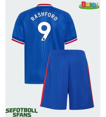 Manchester United Marcus Rashford #9 Bortaställ Barn 2026-27 Kortärmad (+ Korta byxor)